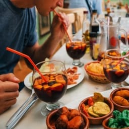 Spanish tapas and sangria.