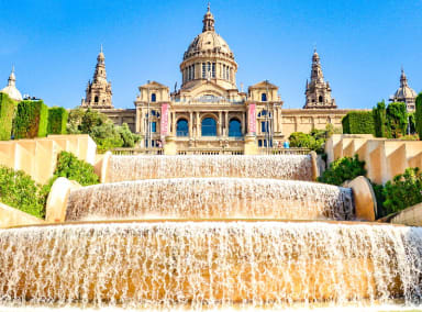 Waterfall feature in front of the Palau Nacional