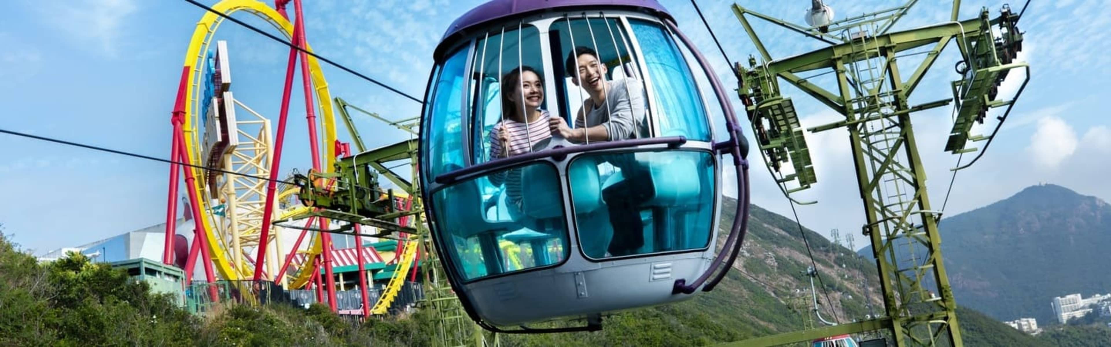 Cable car at Ocean Park Hong Kong.