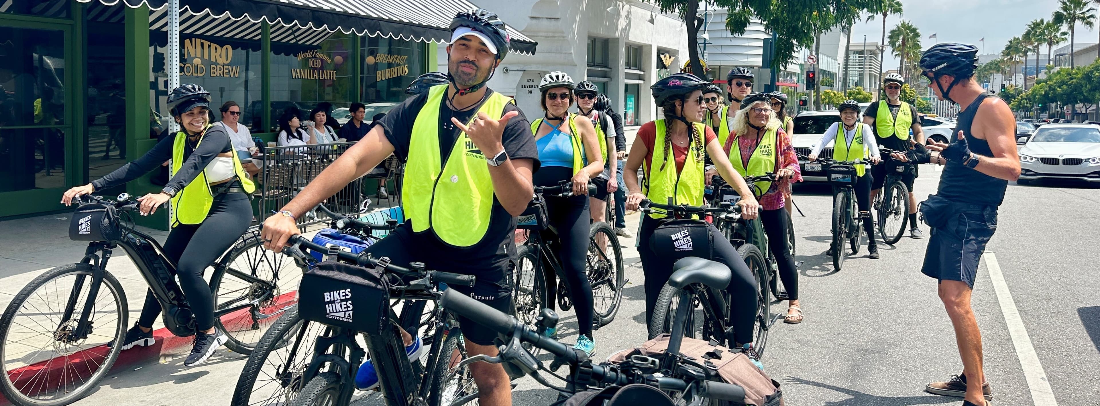 group of people in hi-vis and helmets