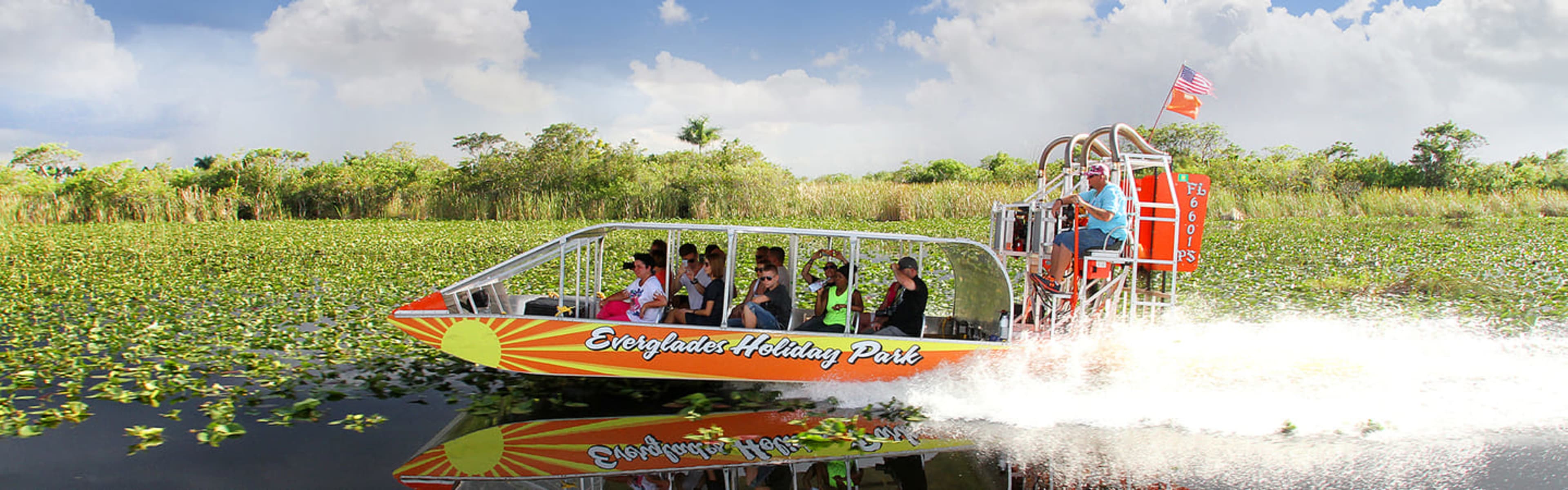 An airboat on the Florida Everglades.