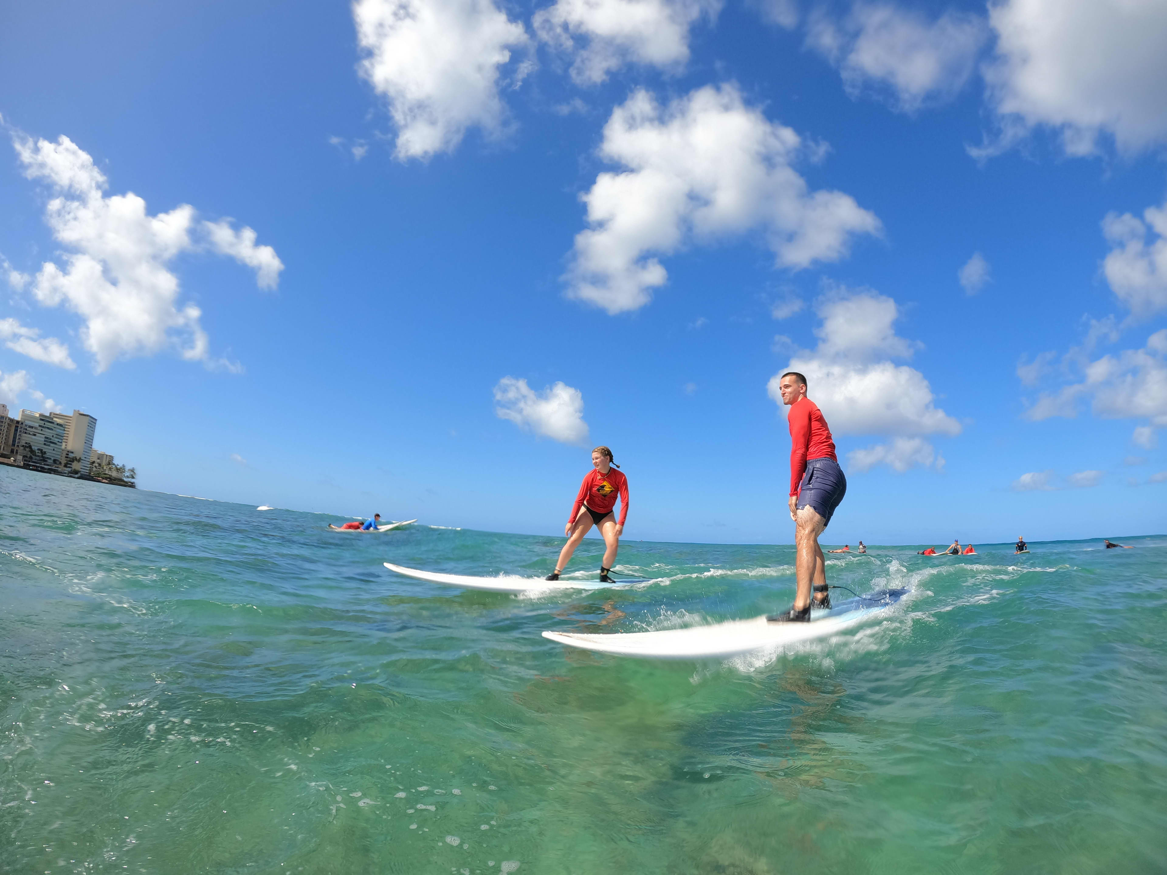 people surfing