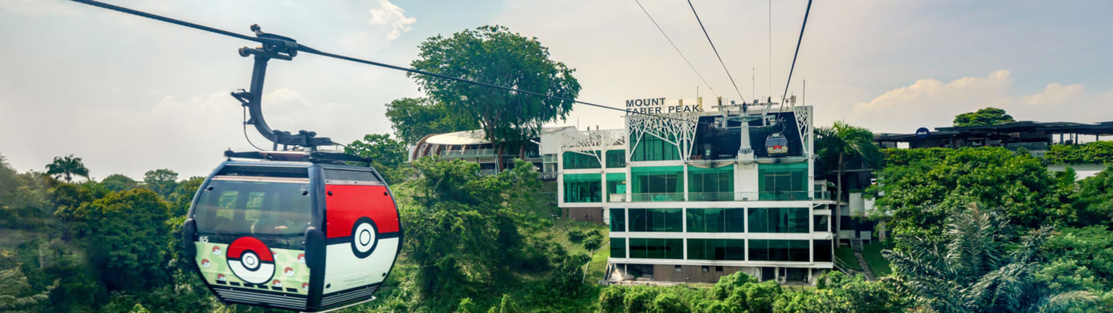 cable cars in sky