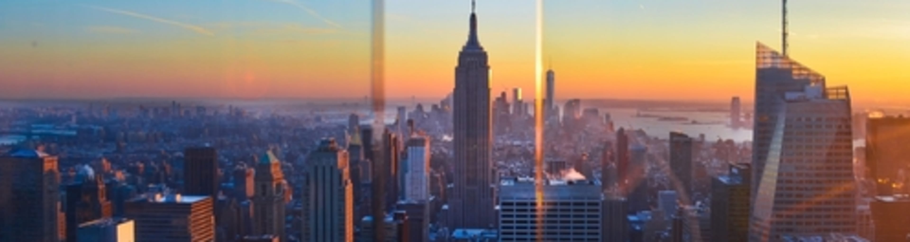 View of the Empire State Building from Top of the Rock, New York