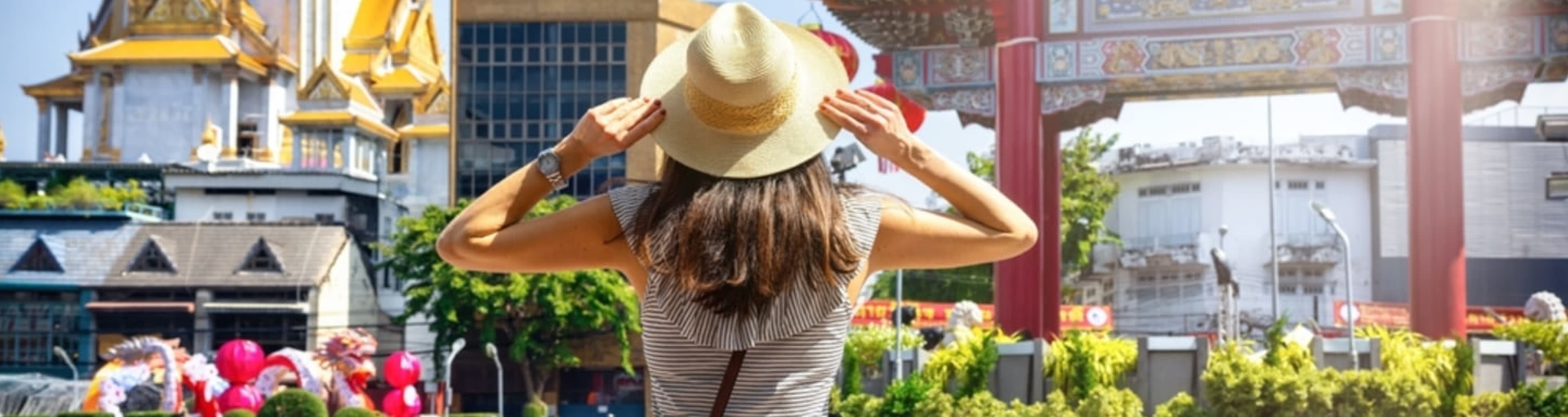 Tourist in Chinatown, Bangkok.