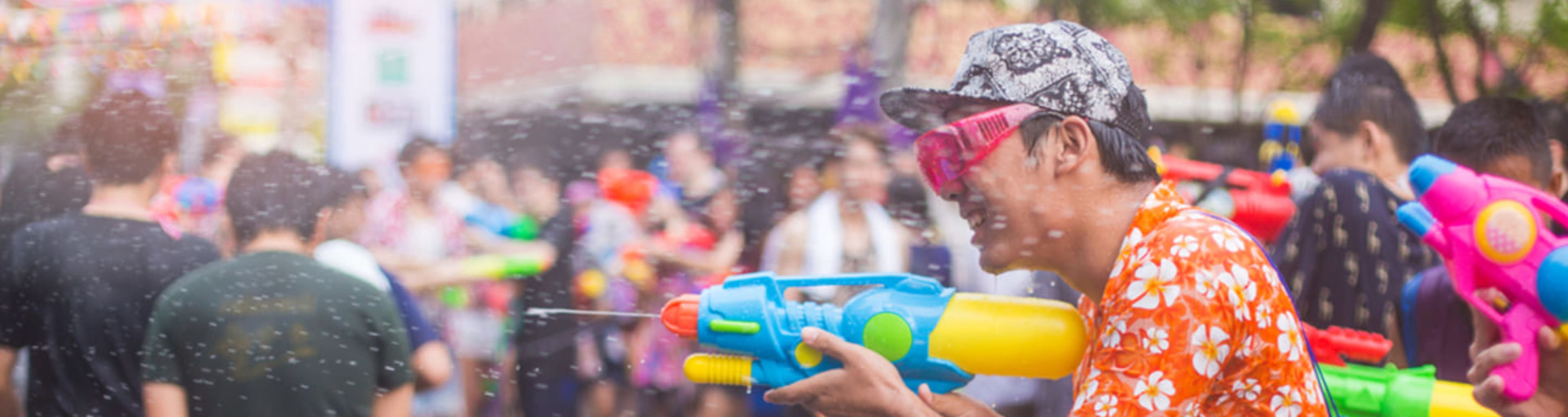 Water fight during Thailand's nationwide Songkran festival in April.