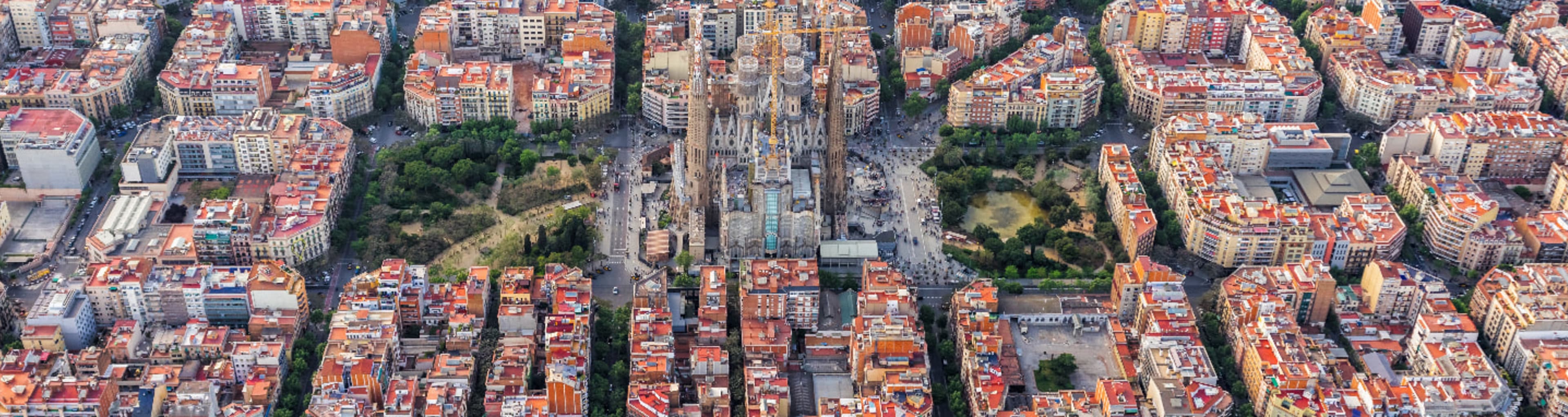 A bird's eye view over Barcelona