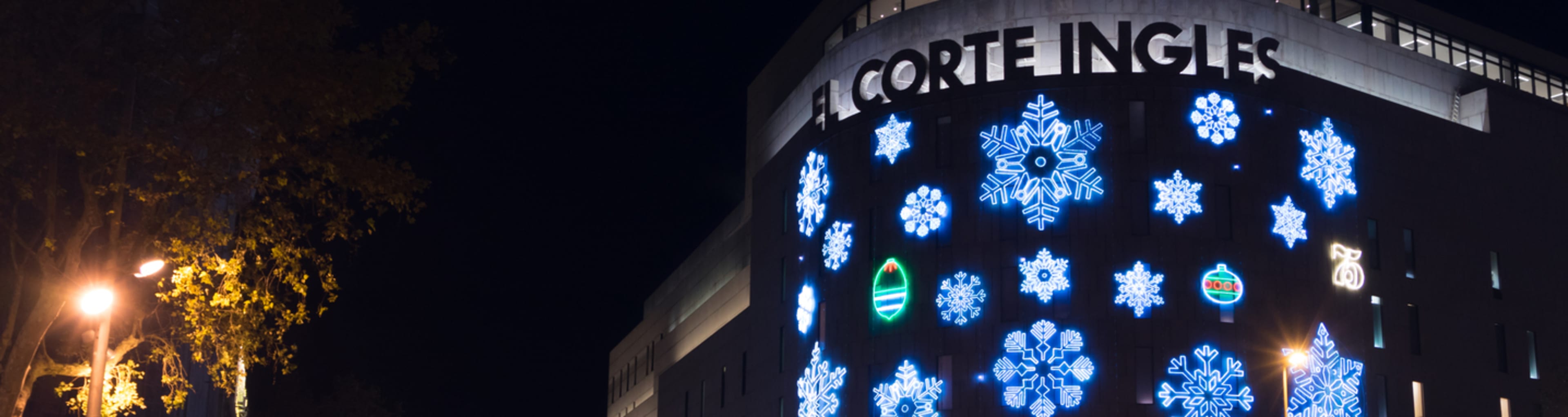 El Corte Inglés de Barcelona decorado para la Navidad