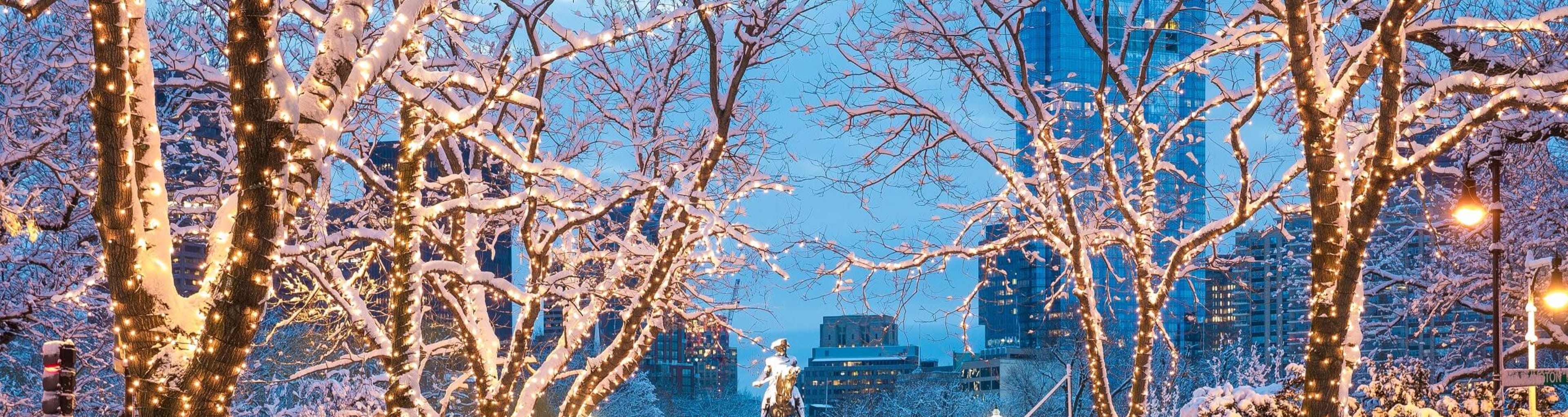 A snowy scene in Boston