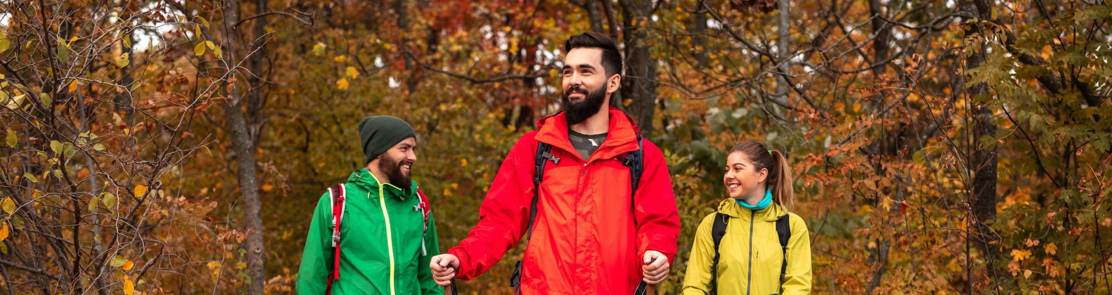 Three friends enjoy a walk in Chicago