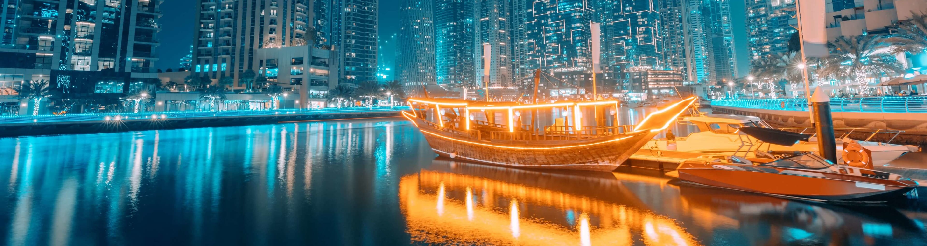 Dubai Marina by night