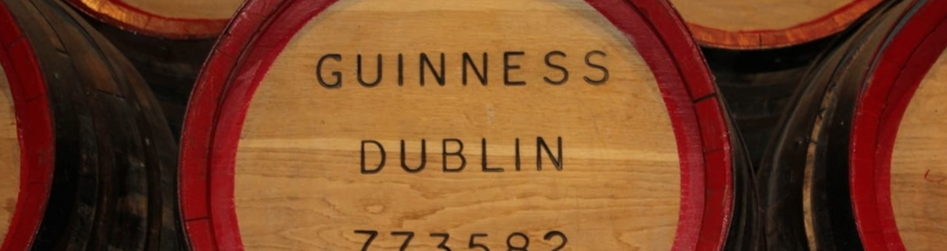 Wooden Guinness barrel.