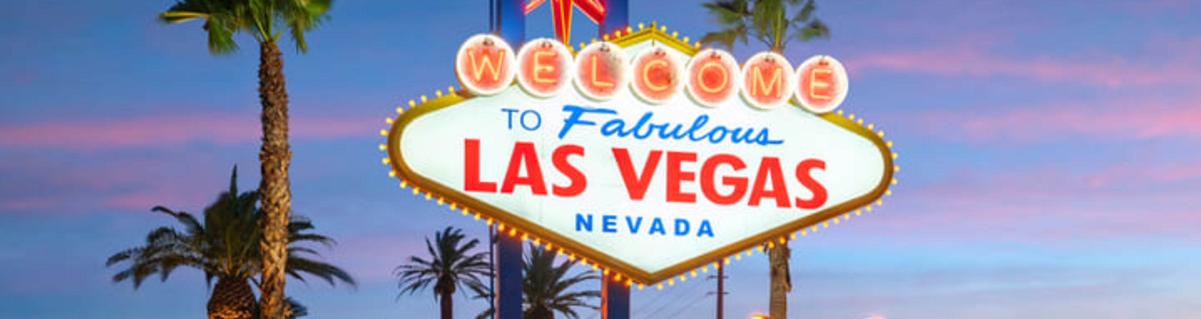 Famous neon sign welcoming visitors to 'fabulous Las Vegas'