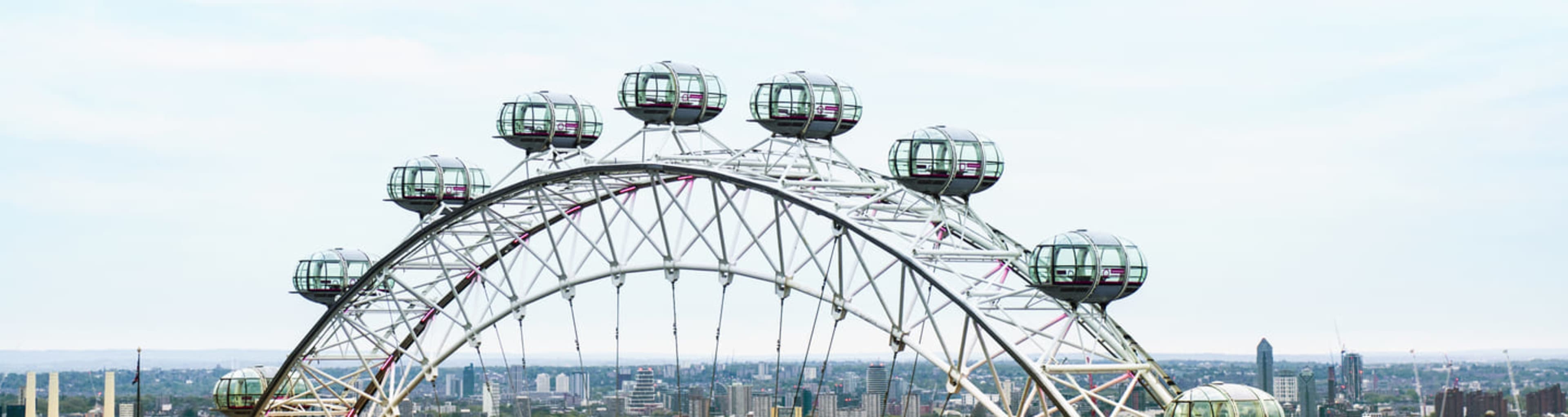 Cabinas superiores del London Eye, Londres.