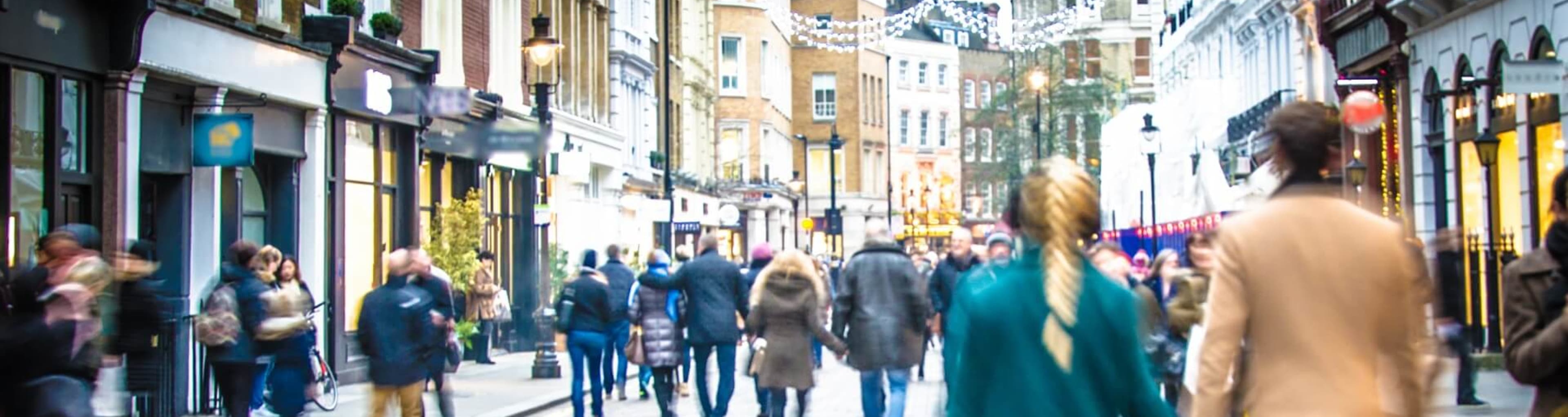 The streets of London are often crowded with shoppers