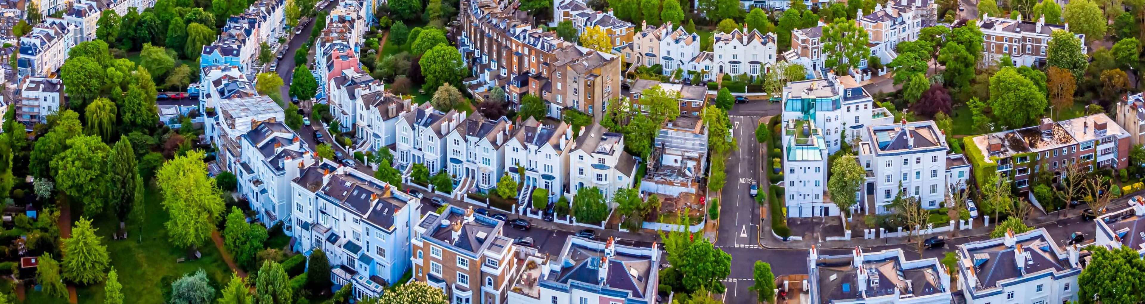 An aerial view of London's Notting Hill