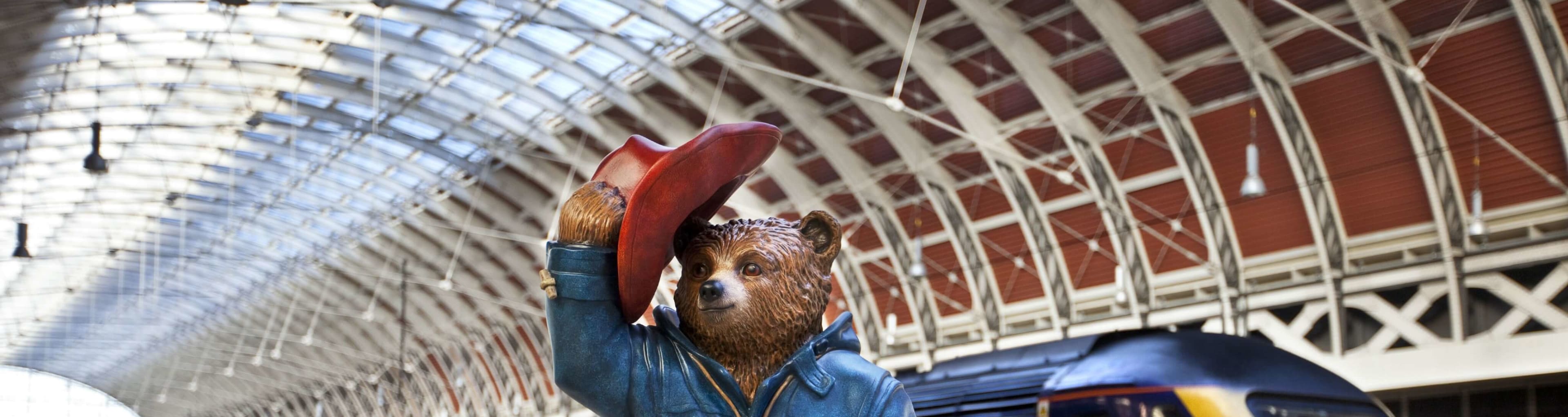 Paddington bear at London's Paddington station