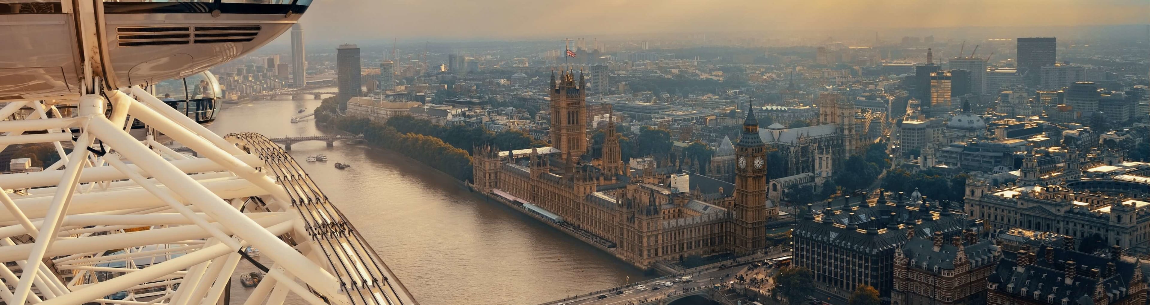 A view of central London from the London Eye