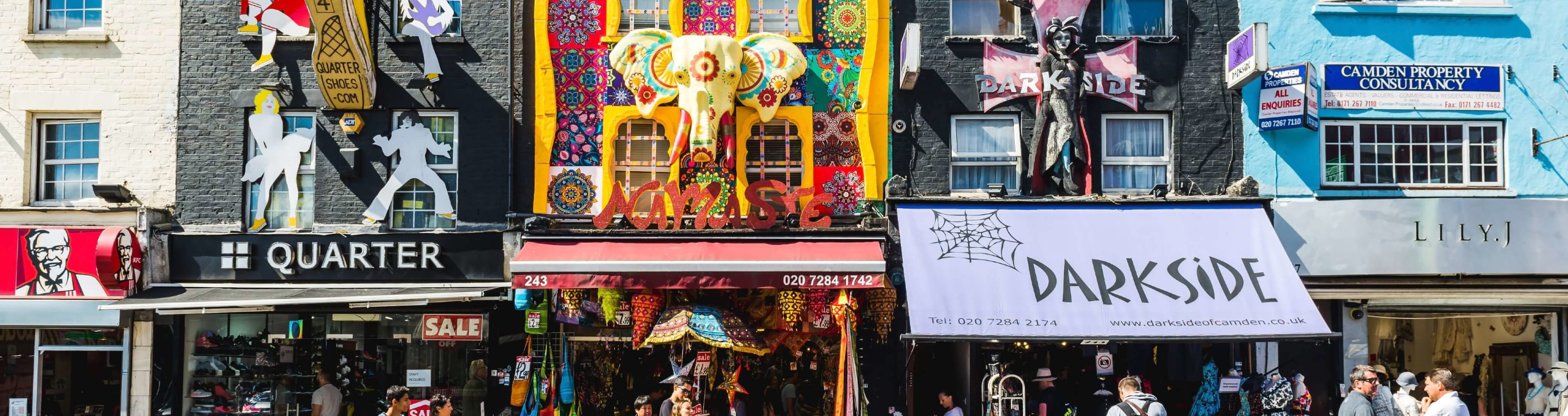 Shop fronts in Camden London