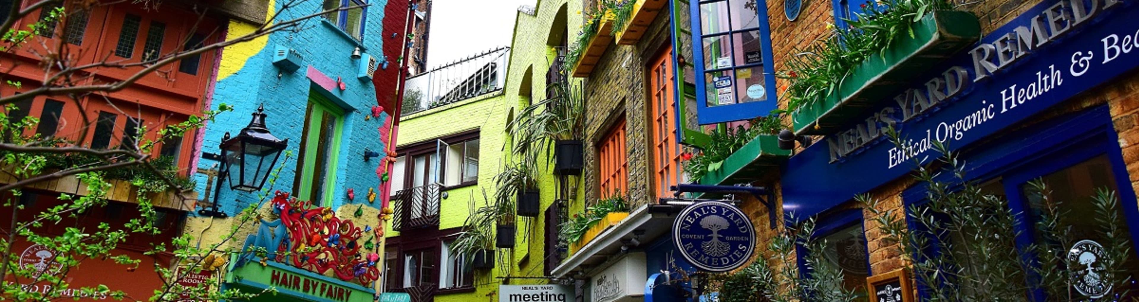 Colorful shopfronts of Neal's Yard Covent Garden