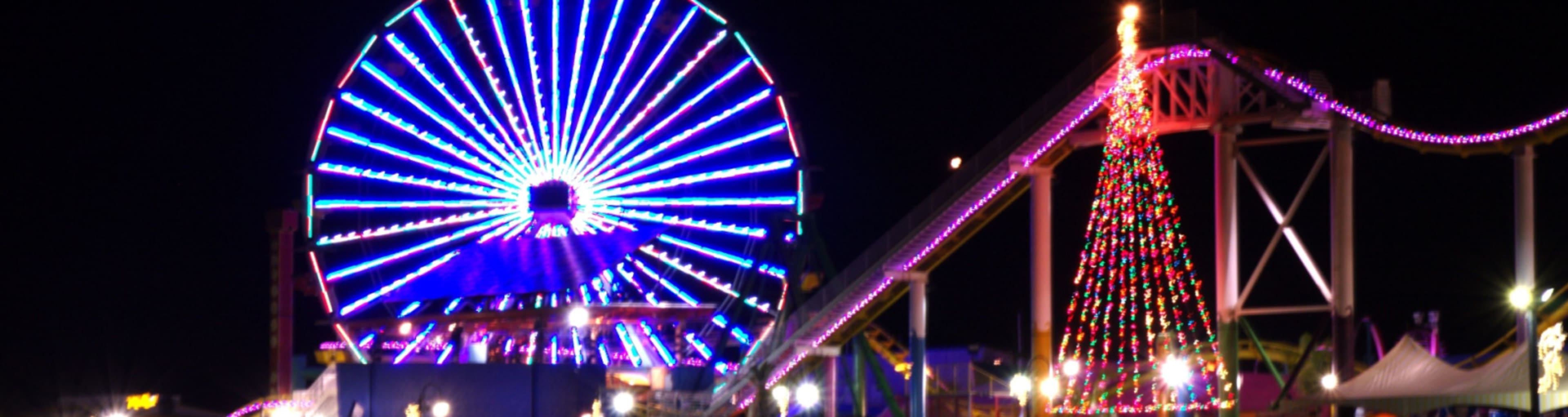 Christmas ferris wheel in Los Angeles