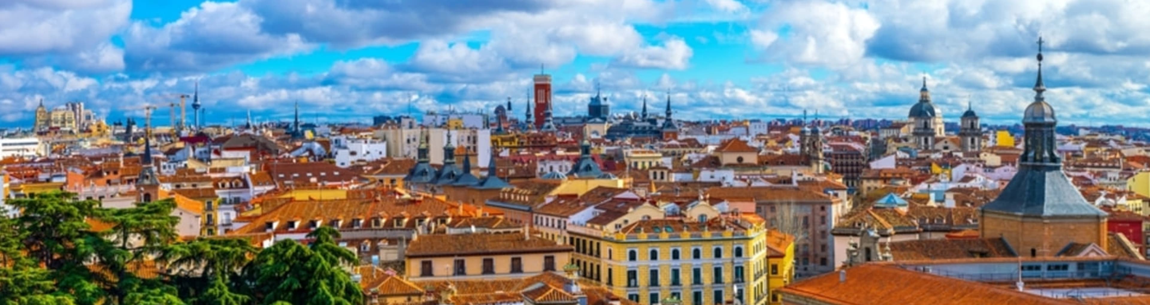 Madrid skyline.