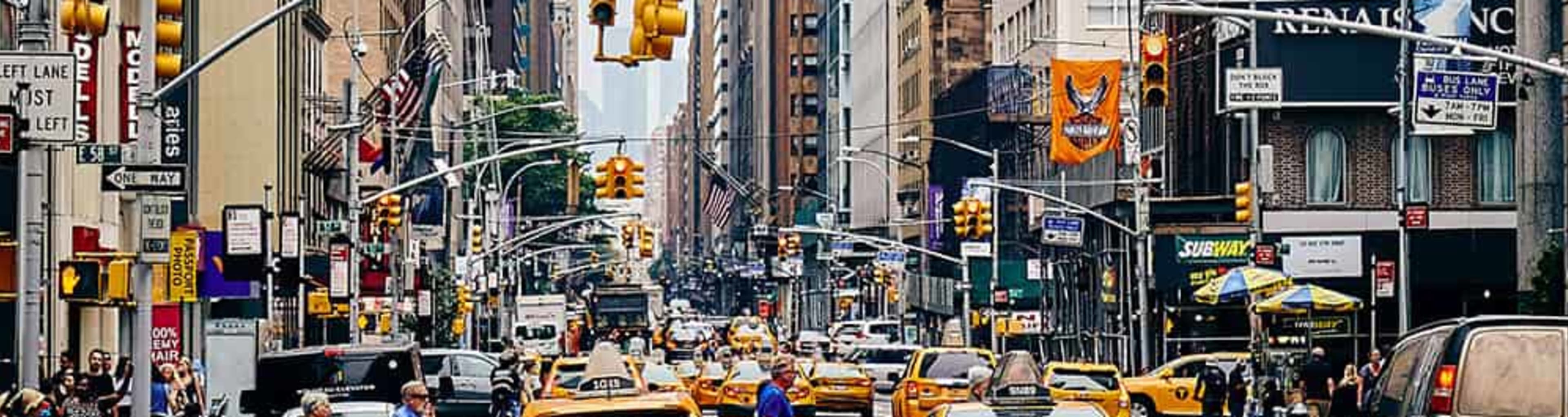 NYC taxis on 5th Avenue