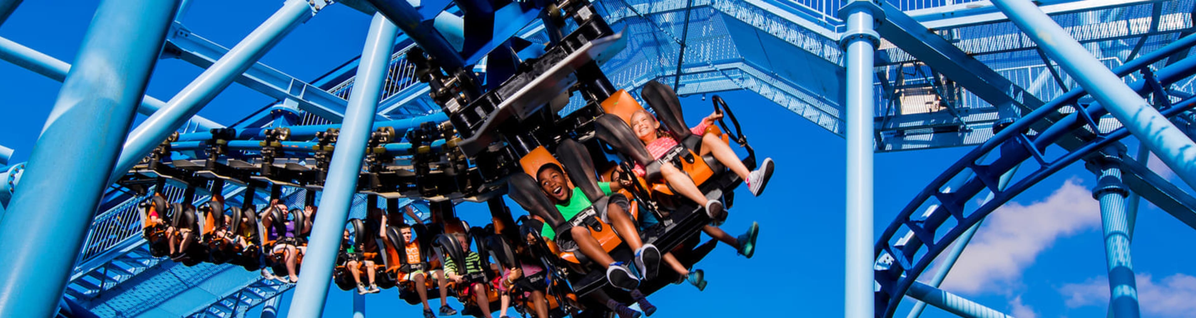 Rollercoaster at Legoland Florida Resort.