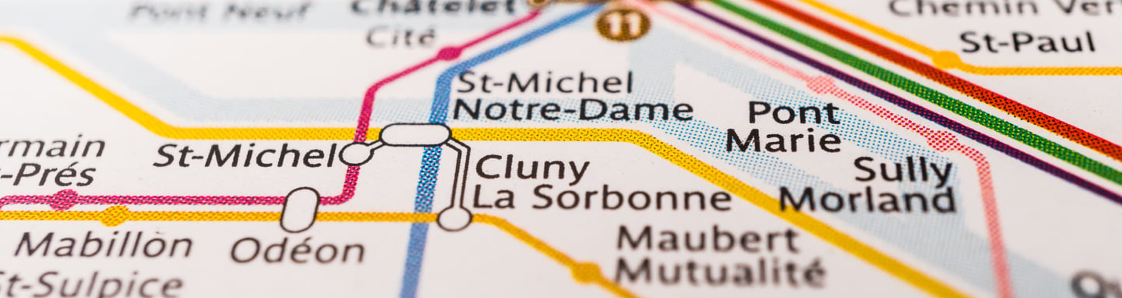 Paris Métro map detail