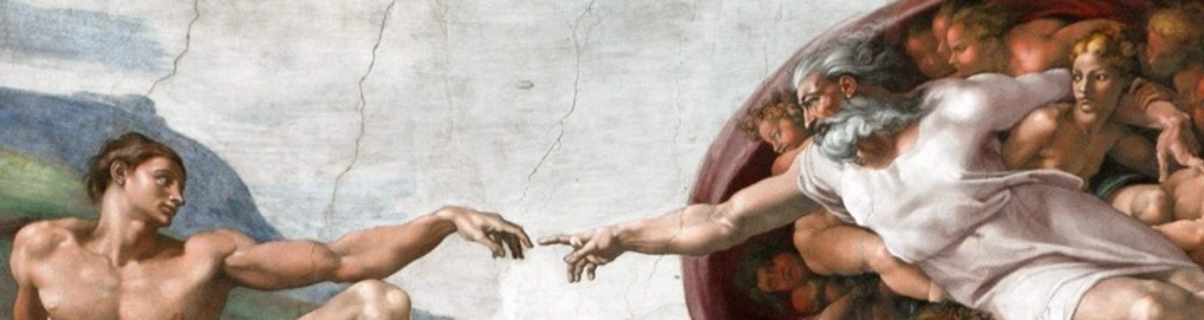 Detail from Michelangelo's Creation of Adam panel on the Sistine Chapel Ceiling