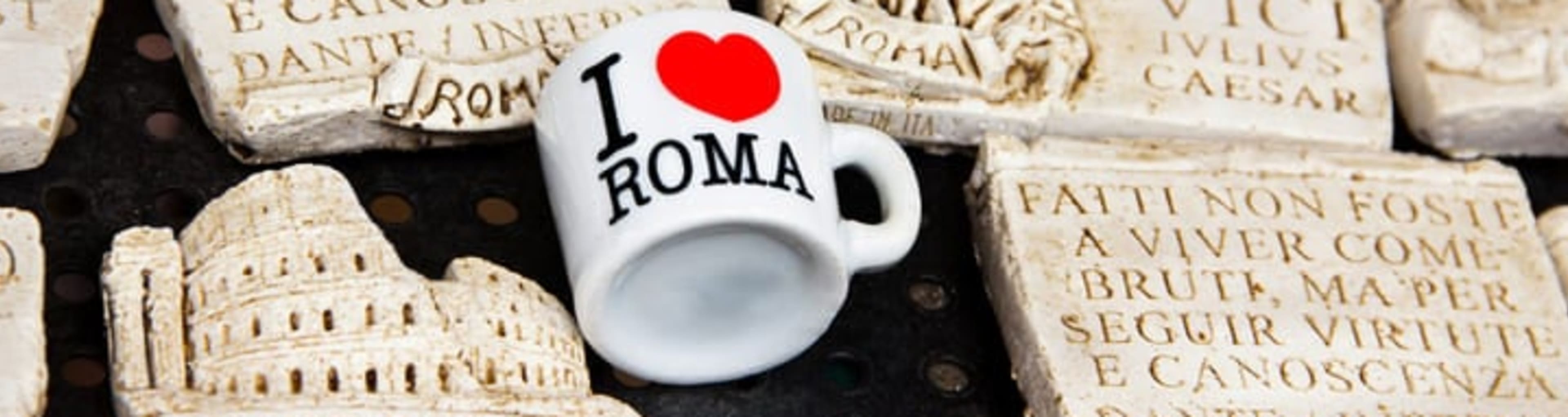 Souvenirs of Rome including a mug and a selection of fridge magnets