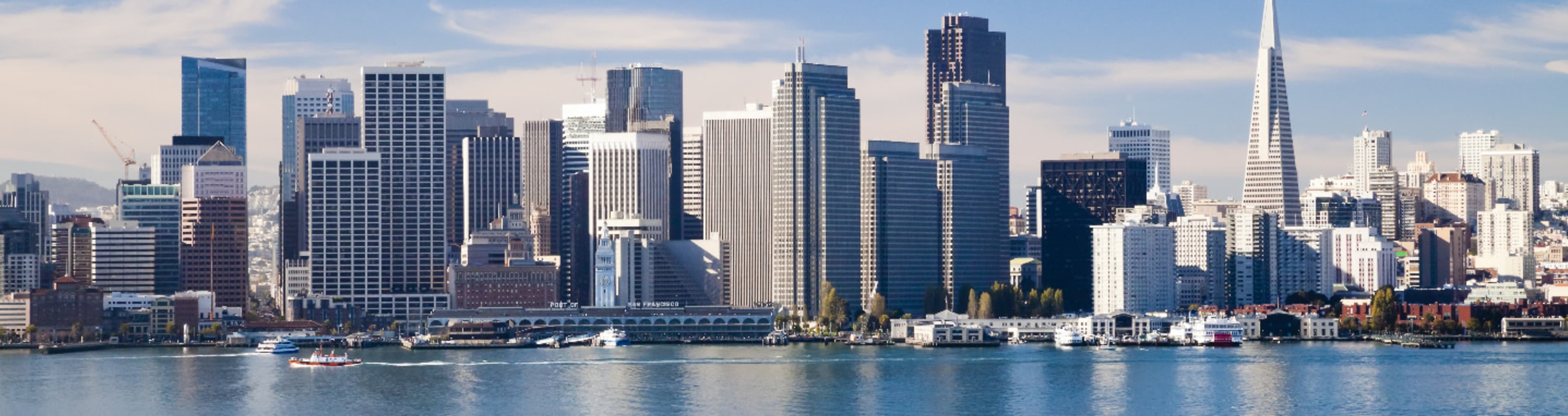 San Francisco skyline viewed from the sea