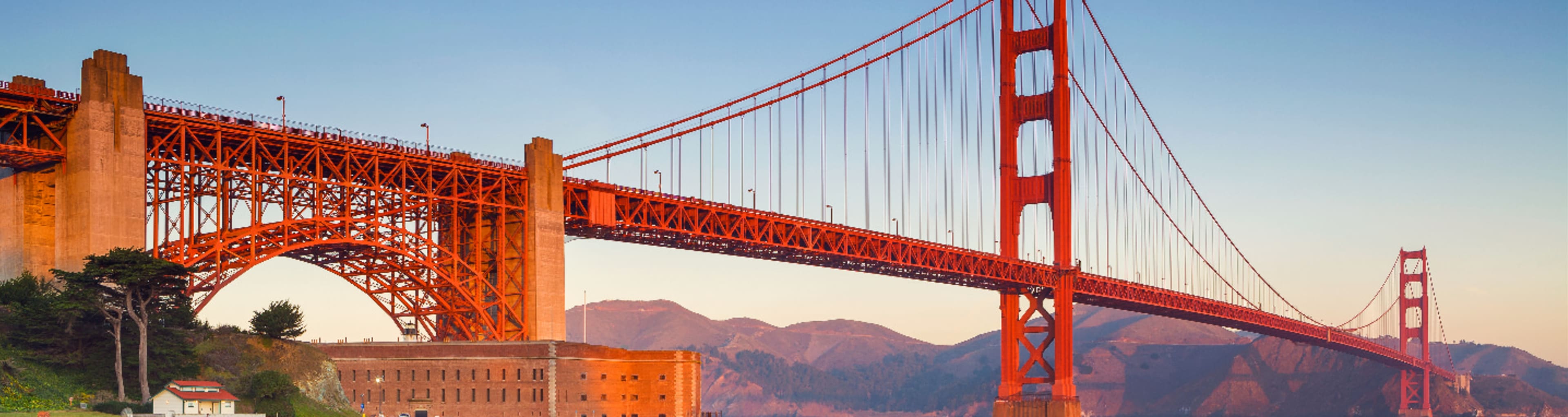 Golden Gate Bridge viewed from the Bayside