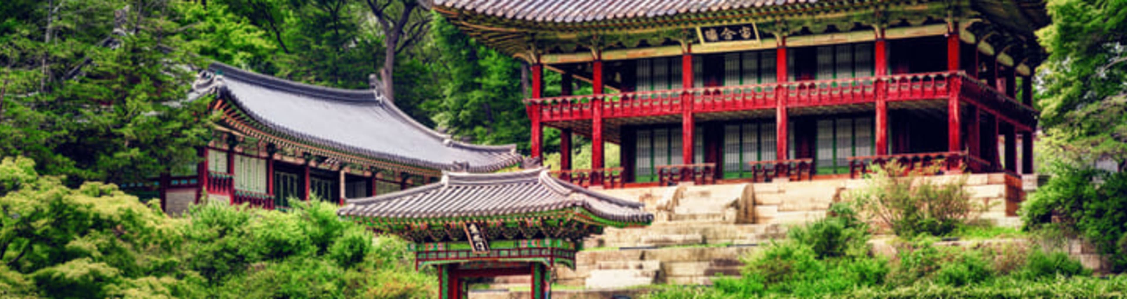 A pavilion in the secret garden at Changdeokgung Palace in Seoul.