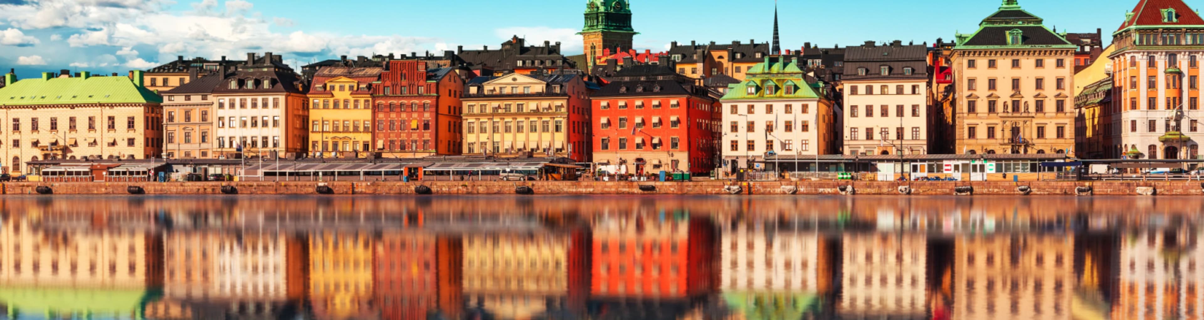 View of Gamla Stan from the water in Stockholm