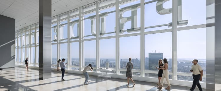 View Boston observation platforms at the top of the Prudential Center.