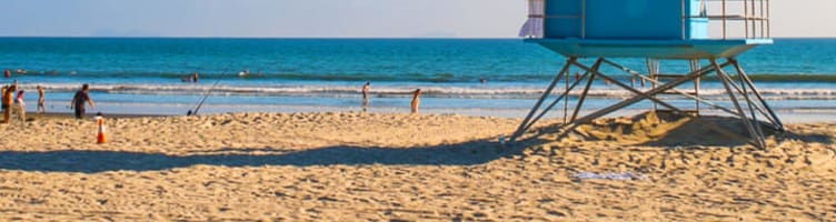 Lifeguard station on a San Diego beach