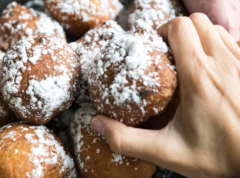 Traditional Dutch olieballen for New Year