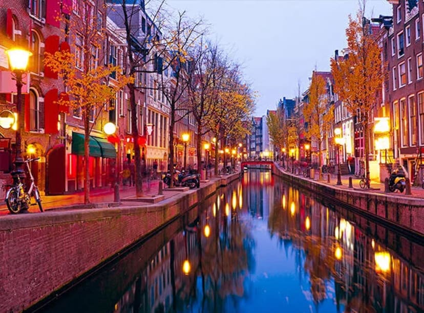 Red light district in Amsterdam