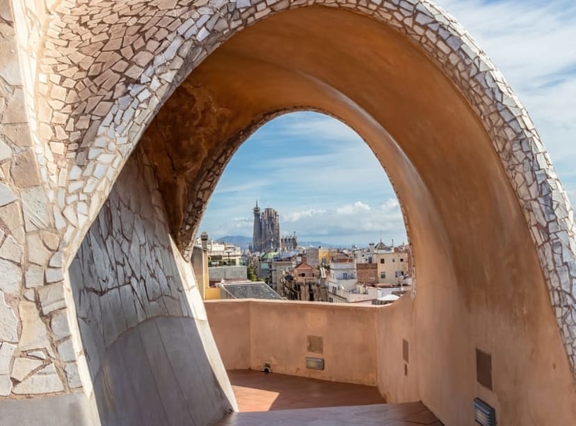 On the terrace at Casa Milà (La Pedrera)