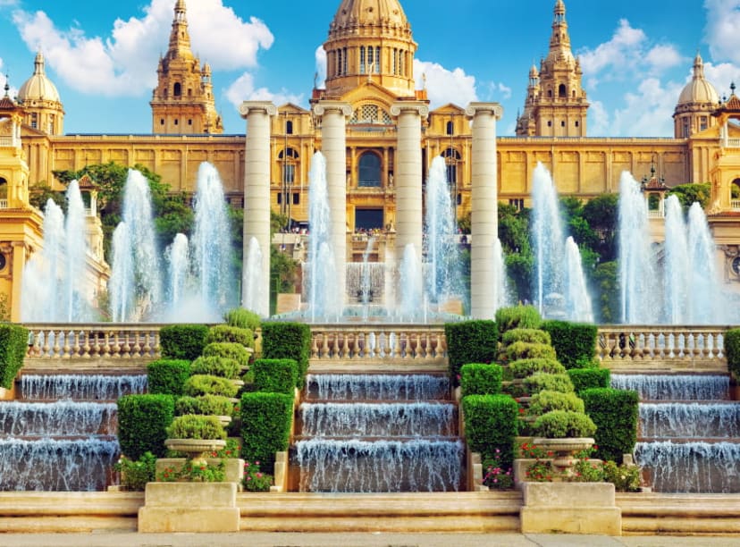 The Palau Nacional viewed from the Magic Fountain