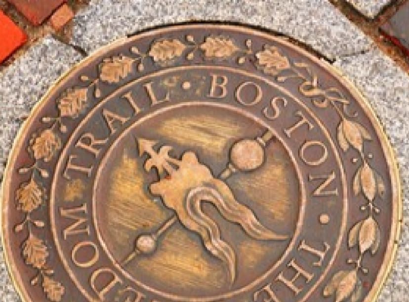 The start of the Freedom Trail walk in Boston