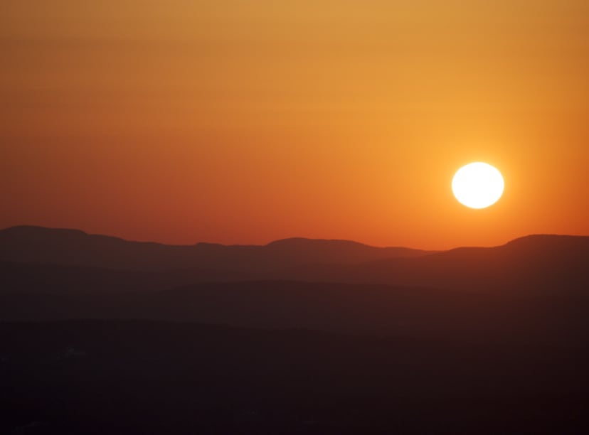 Sunset in the desert dubai