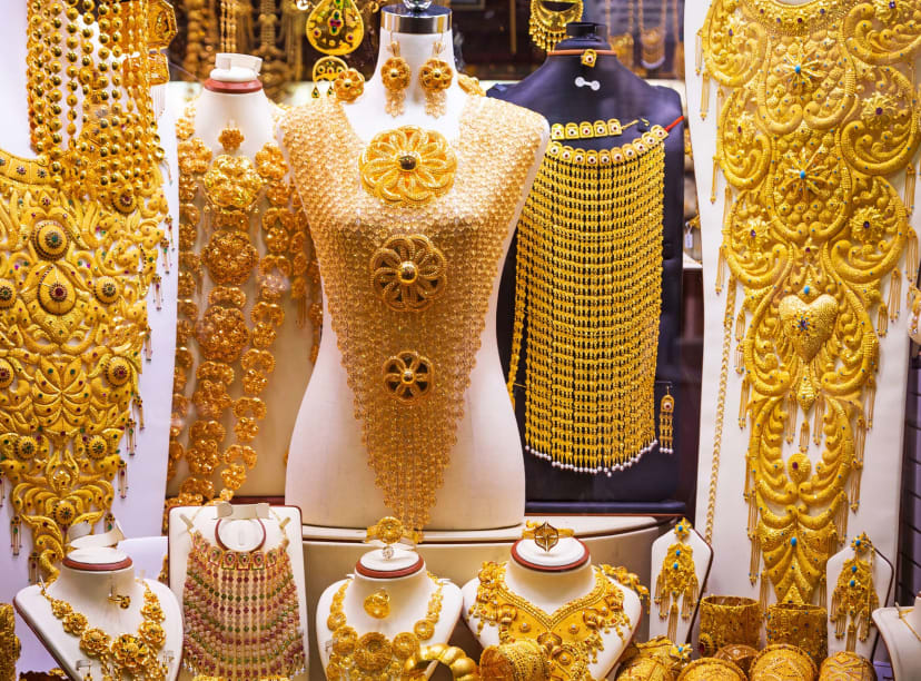 A stall at Deira's Gold Souk Dubai