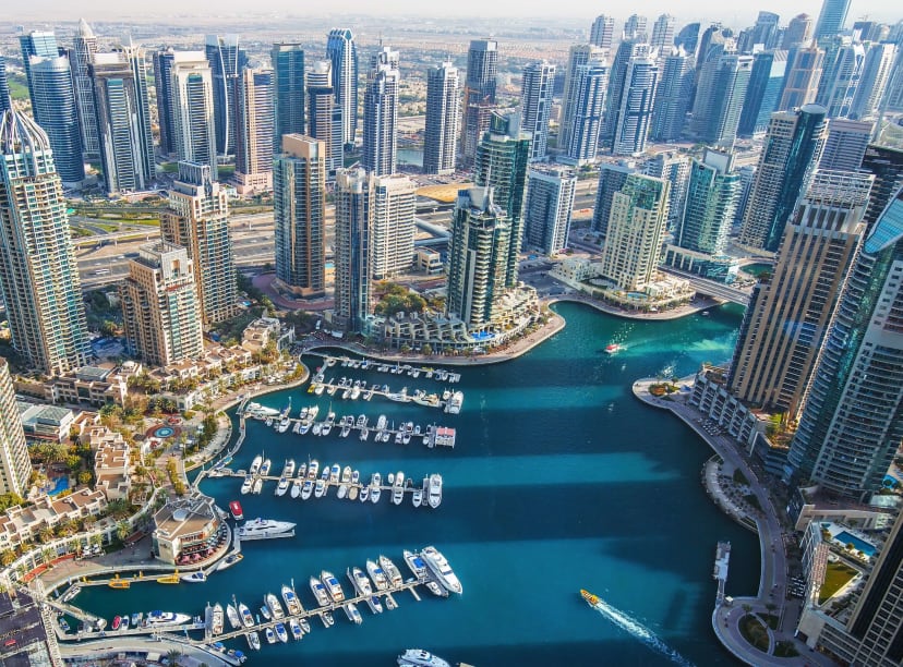 Dubai Marina from the air