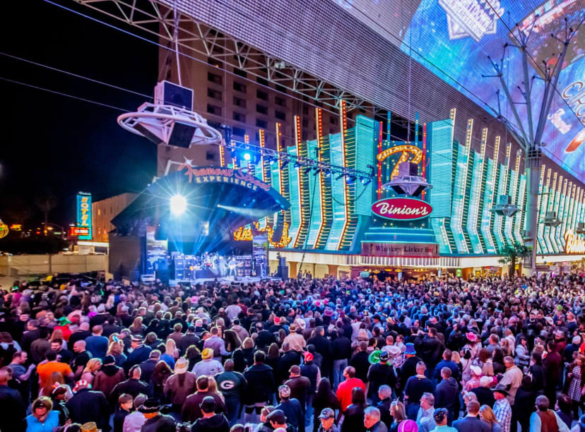 Crowds at the Freemont Street Experience