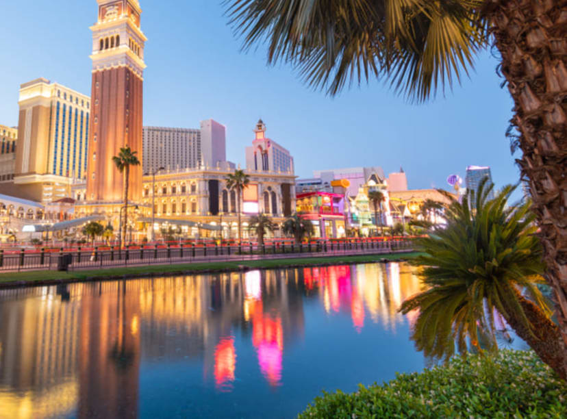 The Las Vegas Strip at sunset