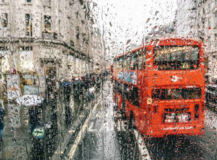 Londres sous la pluie !
