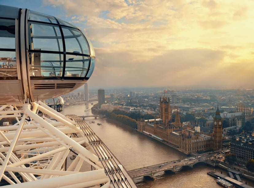 A view of central London from the London Eye