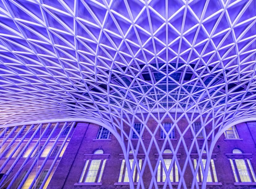 The roof of King's Cross Station London